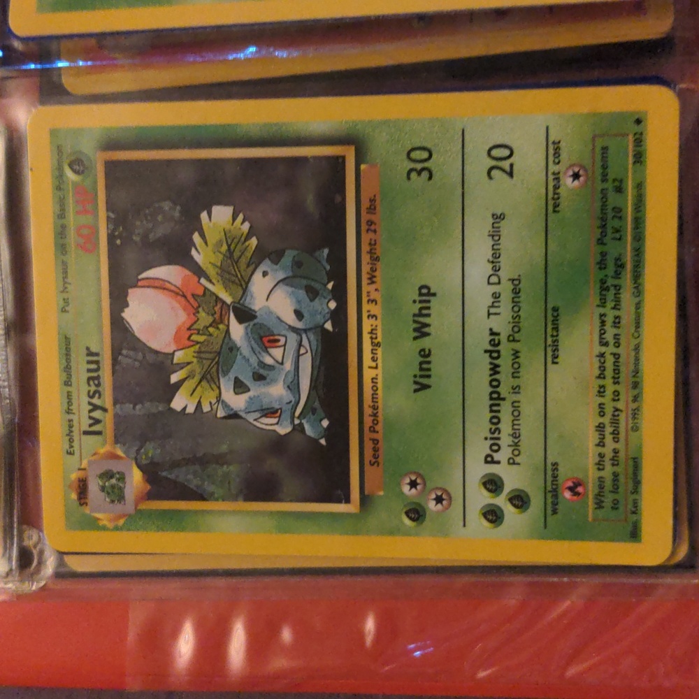 Pokemon 1995 Ivysaur 1990s Base Set
